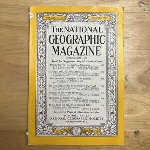 Vintage National Geographic December 1955 Antarctica Ice Age Man Denmark Petra